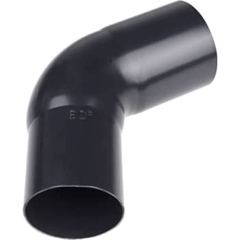 Plastmo bøjning Ø75mm 60° sort