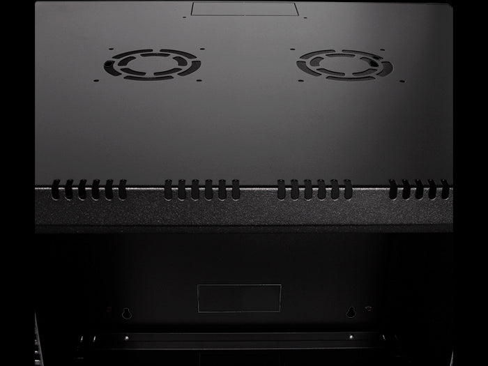 19" væg-rackskab - 6U B600xD560mm (Single) Sort