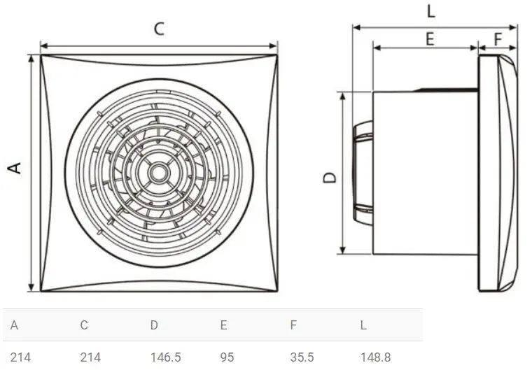Ventilator Silent 300CZ m. Vindstop og kugleleje
