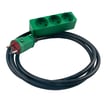 Kabelsæt DK 3-stikdåse med jord og LED indikator. 16A IP20. 10M 3G1,5 H07RN-F.