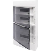 Gruppetavle 4x18 modul, hvid med røgfarvet låge, IP40