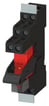 Plug-in relæ komplet enhed 2 W 24 V DC LED modul rød base med logic isolation skrue terminal
