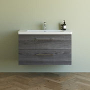 Dansani 102,7 cm møbelpk. Mido 2sk. vask LARGHETTO, pinegrey
