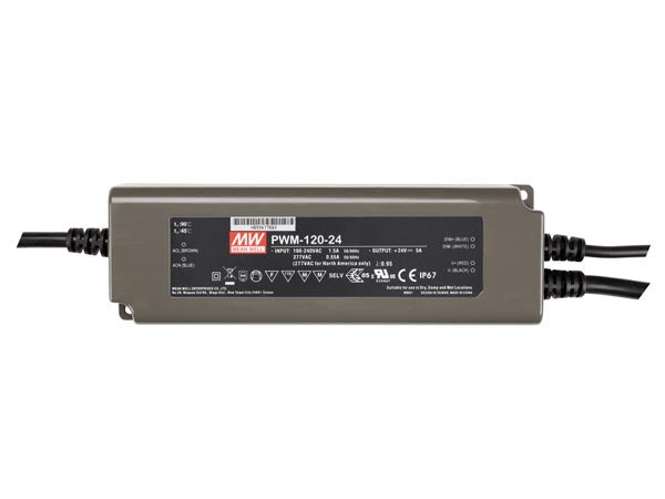 LED strømforsyning - 24Vdc / 120W 5A (IP67)