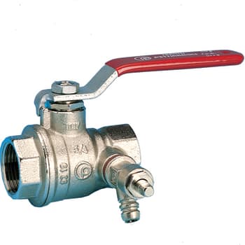 1.1/4" Kuglehane m/aftap