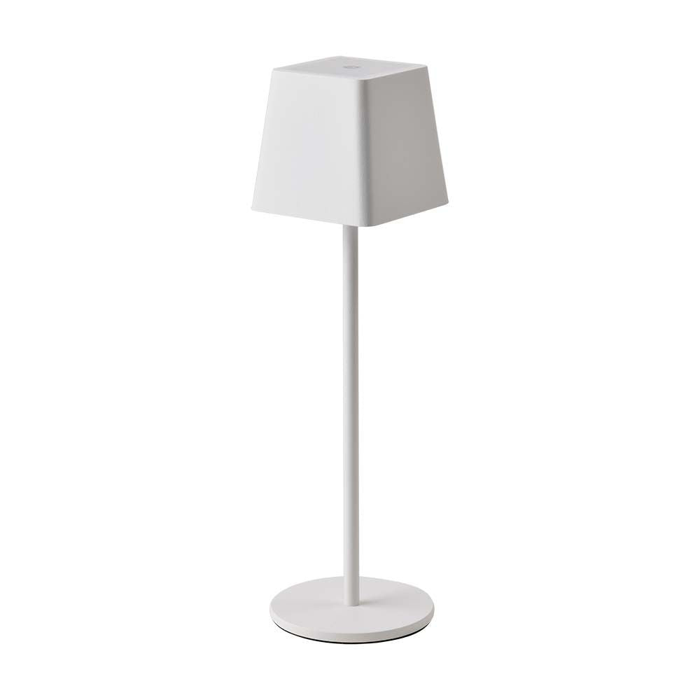 2W LED Bordlampe - 3000K, Hvid, Husdesign
