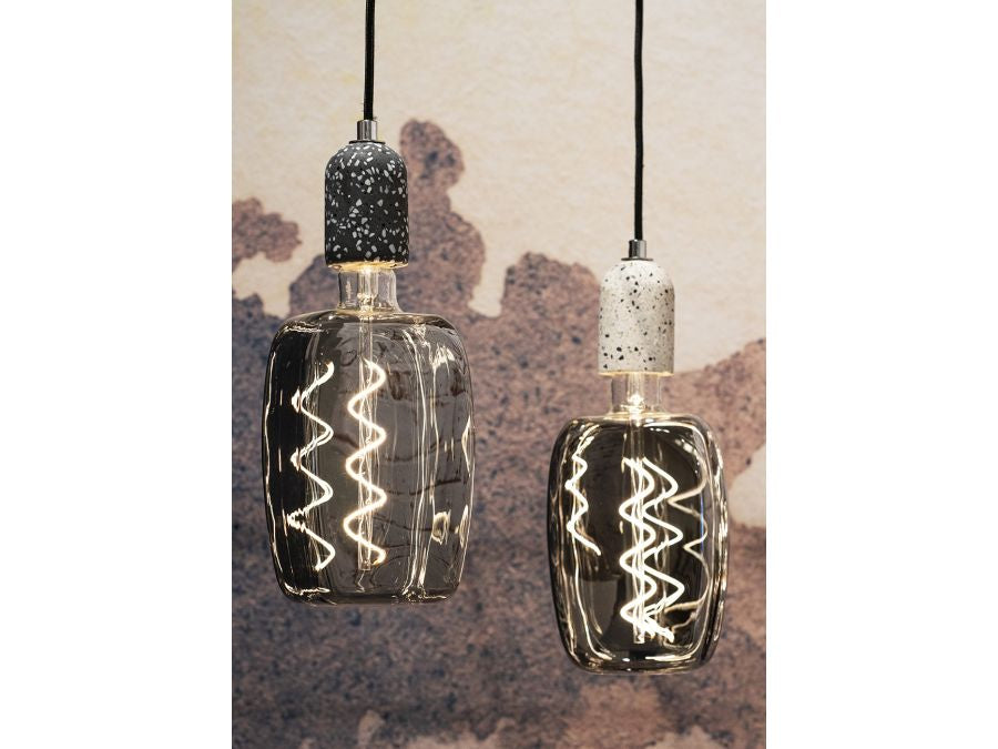 Stofledning m. E27 fatning - Terrazzo, Mørkegrå (1,5m)