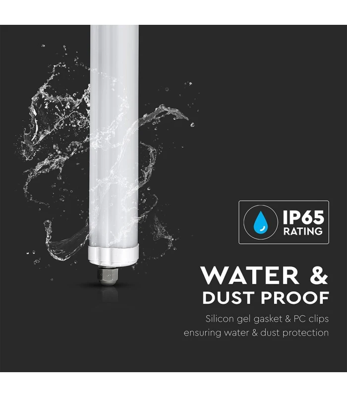 V-Tac vandtæt 48W komplet LED armatur 150cm