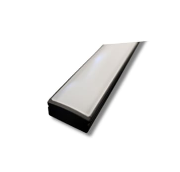 Alu profil 8 sort med opal cover - 2,5 m