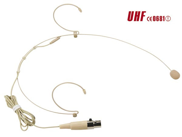 Hovedsæt mikrofon til body-pack sender, Beige