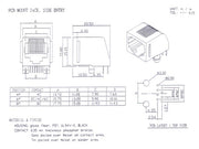 RJ11 fatning (6P4C) til print, sideindgang
