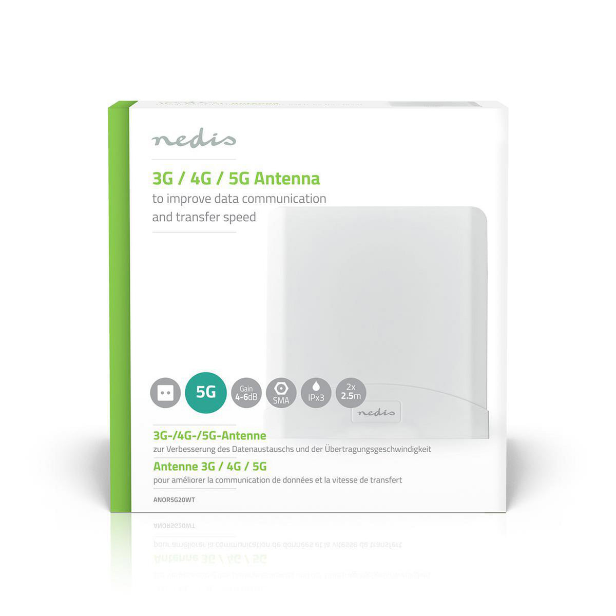 5G/4G/3G GSM antenne - Maks. 7dB forstærkning, Vandtæt