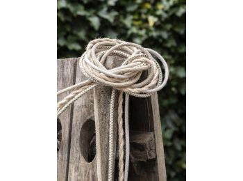 Stofledning - 2 x 0,75mm², Snoet, NATUR (3m)