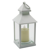 LED lanterne med flammeeffekt - Hvid firkantet batteri IP54 indendørs/udendørs - 1W 100lm RA80 IP54