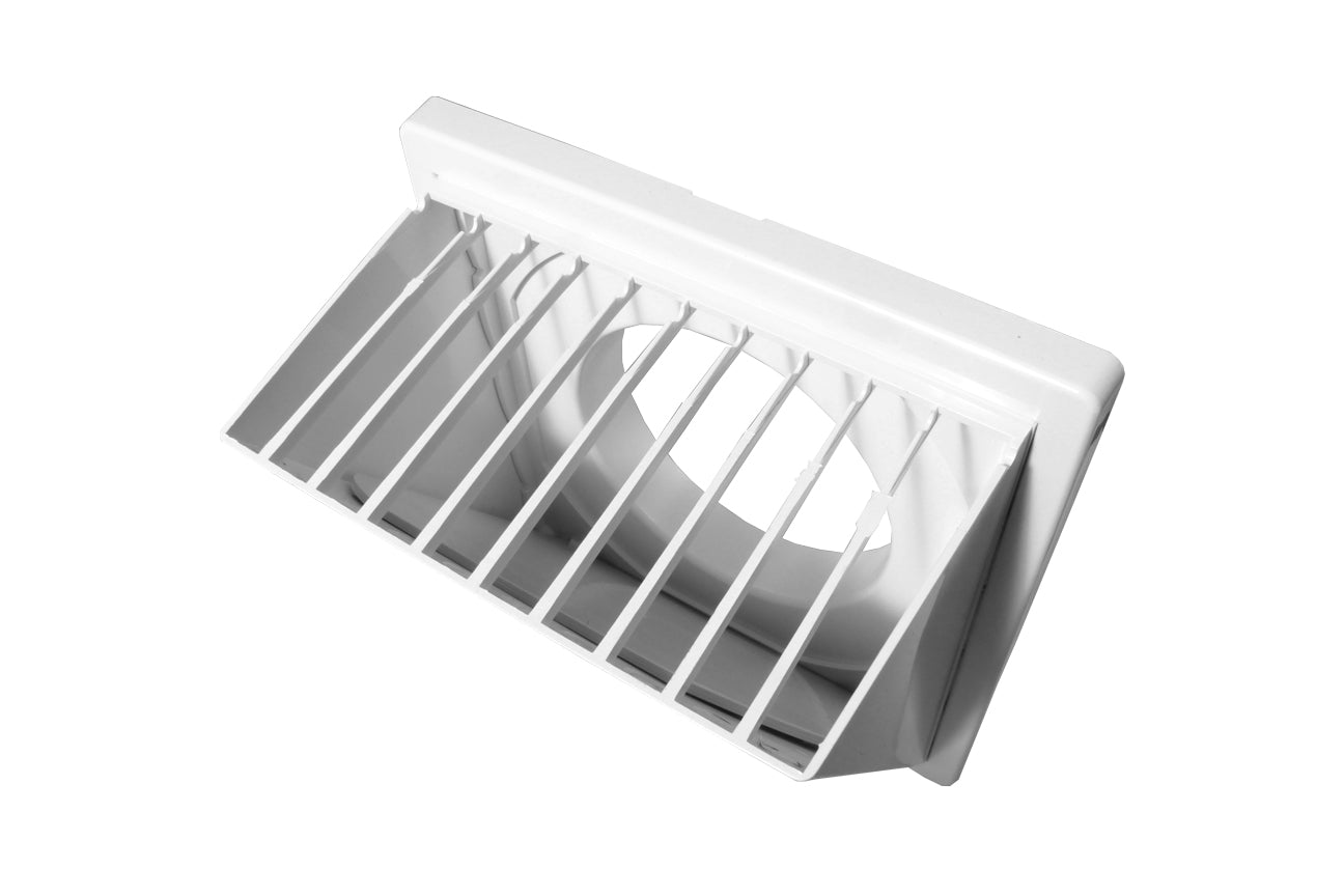 Vægrist med hætte - 170x170mm, Ø150mm, Hvid