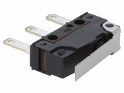 Mikroswitch, kort arm - 2A/250Vac, ON-(ON) SPDT, 2,8mm term.