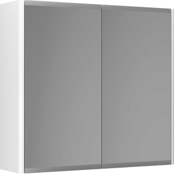 Graphic Spejlskab 60x55x16 cm hvid dobbeltsidet spejl 2 hylder