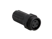 M22 Rundstik/multistik - 3pol hun, 10A, Vandtæt (IP68)
