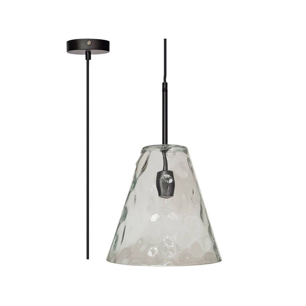 Moderne pendellampe med kegleformet glas, Ø27 cm, E27 fatning