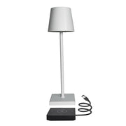 Candela LED bordlampe med trådløs opladning - Hvid, IP54, touch dæmpbar, inde/udendørs