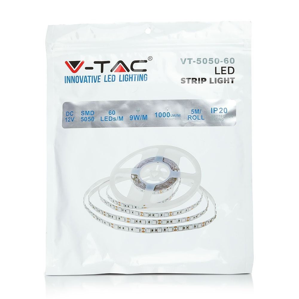V-Tac 10,8W/m RGB+NW LED-strips - 5m, 60 LED pr. meter, 900lm/m