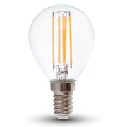P45 LED Pære 6W E14 - Klart Glas, 2700K, 130lm/W, 800lm, RA80
