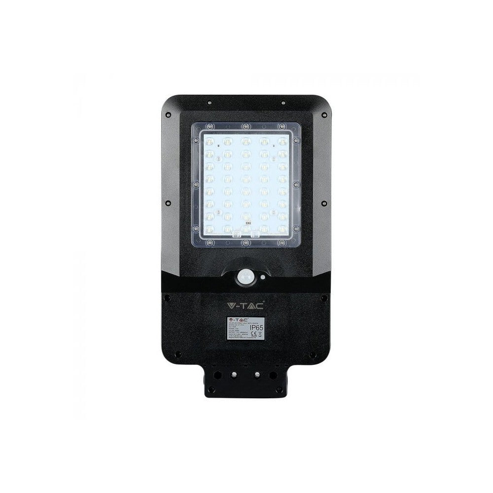 V-Tac 15W Solcelle gadelampe LED - Sort, inkl. solcelle, sensor, IP65