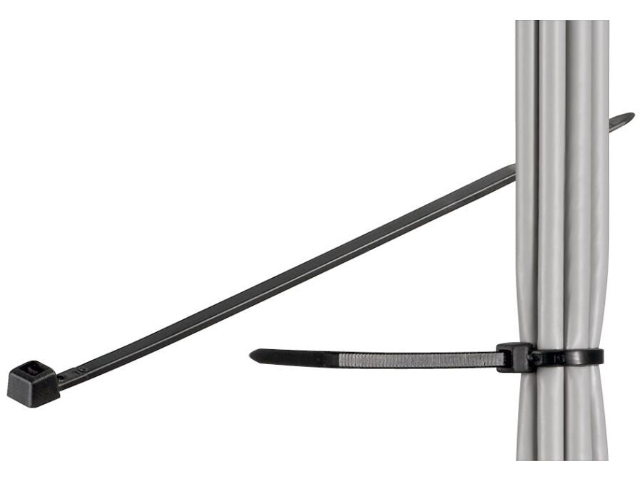 Kabelstrips - 3,5x292mm vejrbest. Sort (100 stk.)