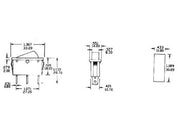 Vippekontakt - 1P OFF-ON, 10A / 250V, RØD neon (30x11mm)