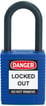Hængelås safety padlock nylon 38MM blå 6 STK KD