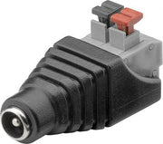 DC hunstik (5,5 x 2,1mm) m. klemmeterminaler