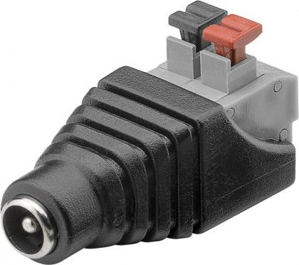 DC hunstik (5,5 x 2,1mm) m. klemmeterminaler