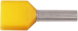 Isoleret ABIKO TWIN-terminalrør KA1-8ETW2 2x1mm2 L8 Gul