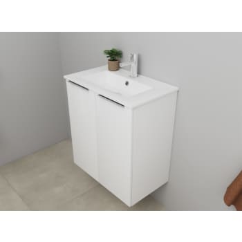Sanibell Online møbelsæt 61x36cm hvid højglans med 2 låger