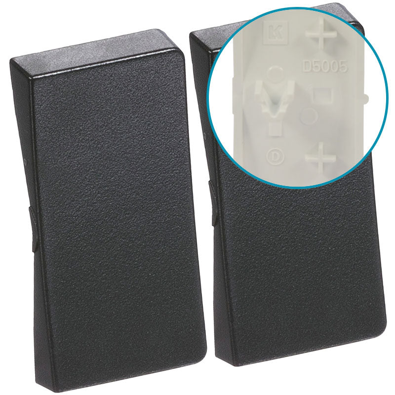 LK Fuga tangentsæt til dobbeltafbryder, gammel model - koksgrå