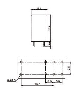 Miniature relæ - 24VDC / 16A, 1 x skifte (SPDT)