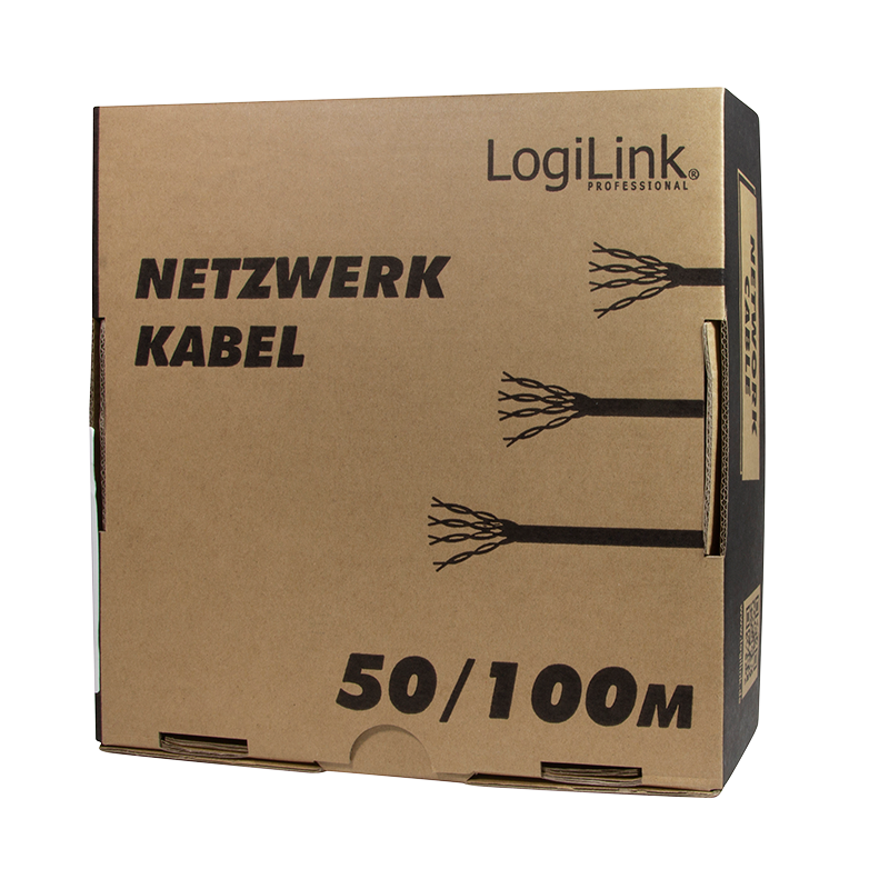 S/FTP netværkskabel - CAT6 PiMF massiv CCA, PVC Hvid (50m)