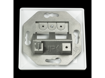 Vægdåse t. kabelkanal - 2 x Keystone snap-in, Hvid