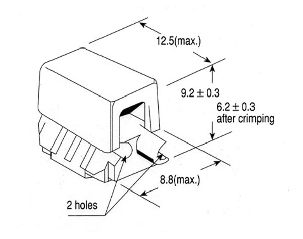 Klemmekonnektor, fedtfyldt - UB2, for 2 x Ø0,4-0,9mm ledn.