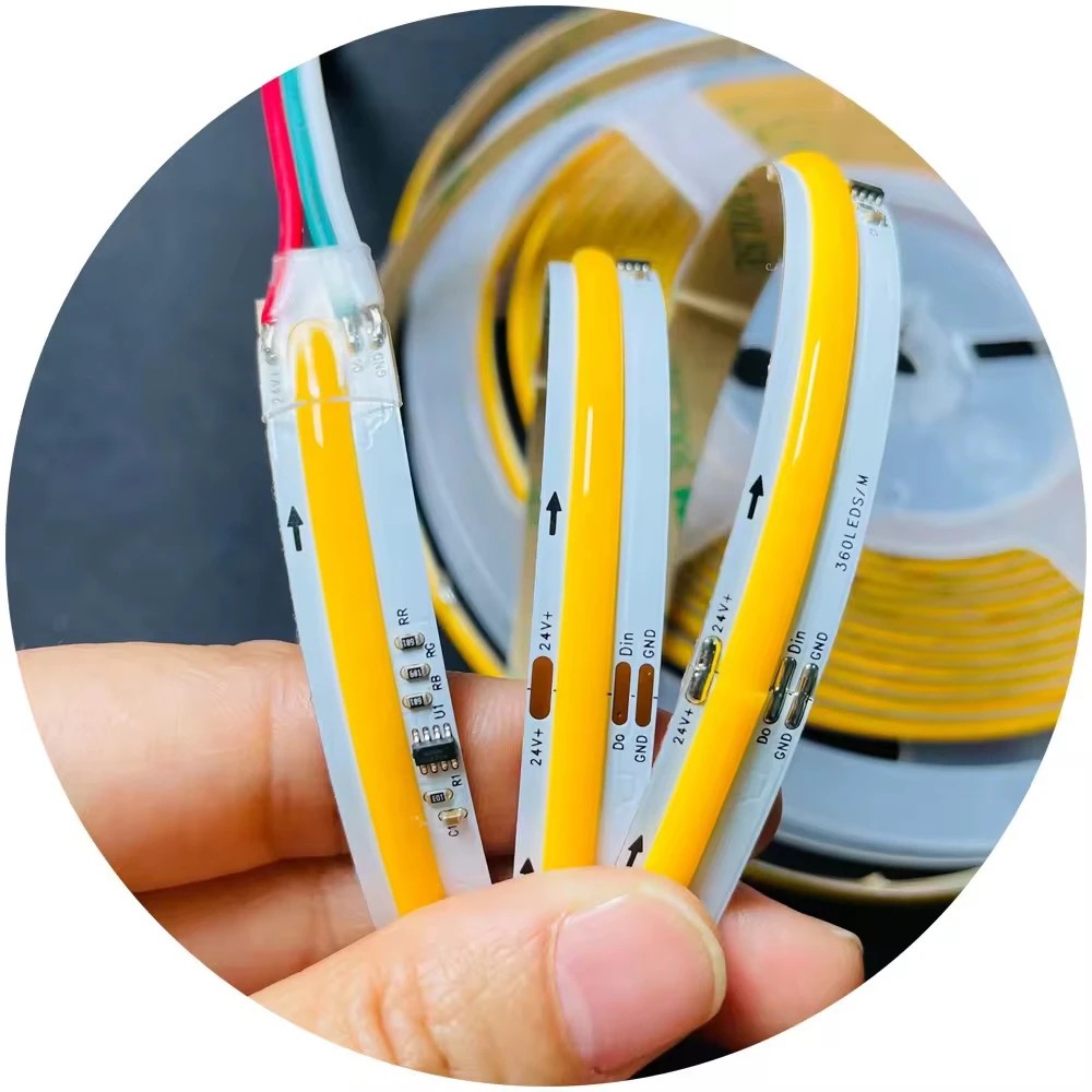 5m COB LED strip IC løbelys/running - 12W/m, 120 LED pr. meter, 24V