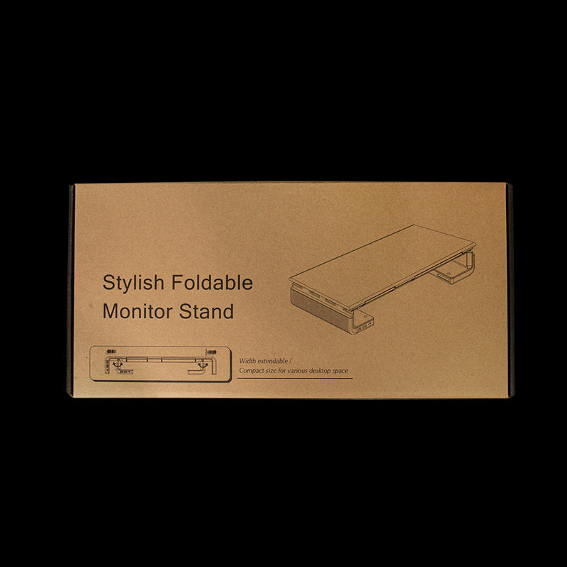 Monitorstand m. USB hub - 420-520mm, foldbar, USB 3.0+USB-C