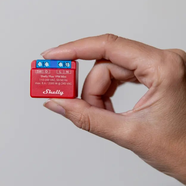 SHELLY PLUS 1PM MINI - WIFI 8A RELÆ
