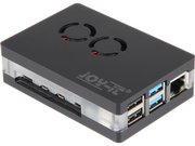 Kabinet til Raspberry Pi 4 B - Aktiv køling, transparent