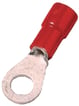 Ringkabelsko isoleret rød 0,5-1mm2 M6 DIN46237