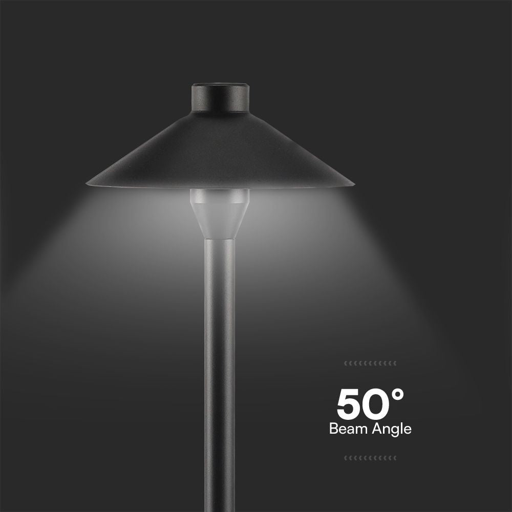 7W Havelampe - Samsung Chip, 3000K, Sort, Hus IP65, 600lm, RA80, 3 års producentgaranti