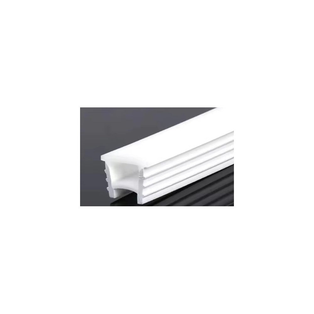 Silikoneprofil til LED strip - 13x11mm, 1 meter, hulmål 10x10mm, passer til 5-8mm bred LED strip