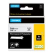 DYMO Rhino industri tape permanent polyester sort på hvid 9mmx5,5m