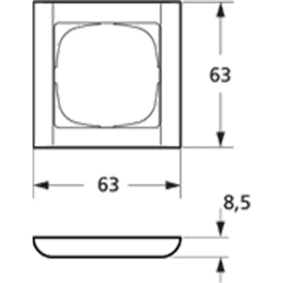 LK Fuga ramme Softline 63 1m - stålmetallic