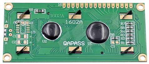 LCD 16x2 m. blå baggrundslys - 5V (til Arduino)