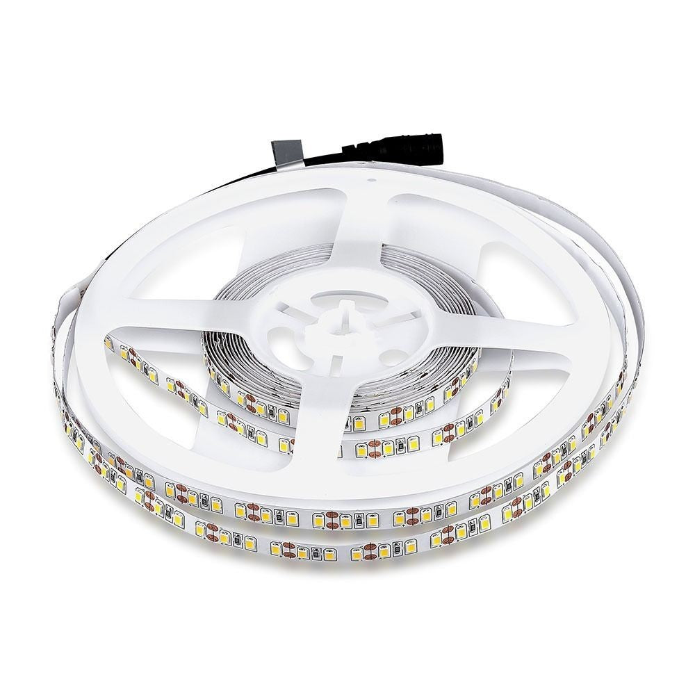 V-Tac 7,2W/m LED strip 8mm bred - 5m, 120 LED pr. meter (800lm/m, RA80)
